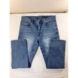 AXEL Slim Straight Mens Jeans W34 L32 Medium Wash‎ Denim Pants